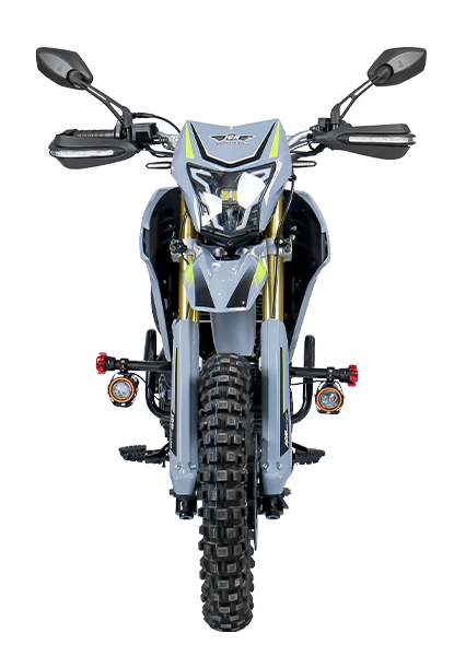 Moto todo terreno MRX 250 de posición frontal