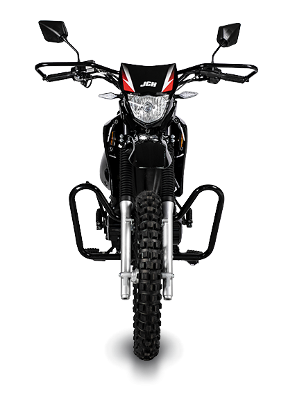 Moto todo terreno TITAN 200 posición frontal