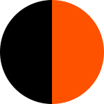 color negro con naranja