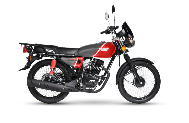 Moto utilitaria CG 150 de color rojo