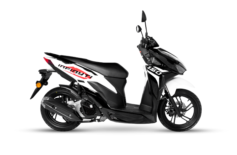 Moto scooter INFINITY 150 de color blanco