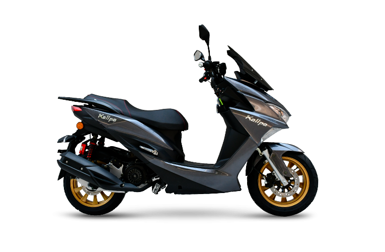Moto scooter Kallpa 150 de color gris