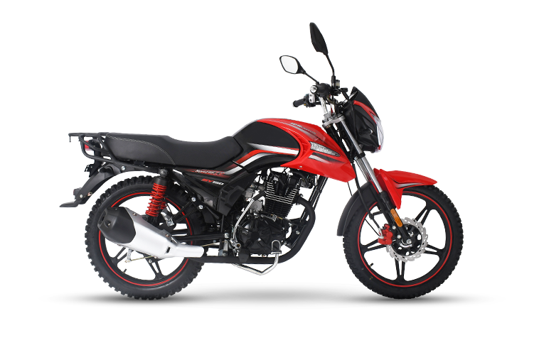 Moto utilitaria KINGFOX 150 de color rojo
