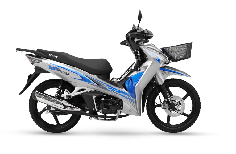 Moto CUB SUNNY 125 azul gris blanco
