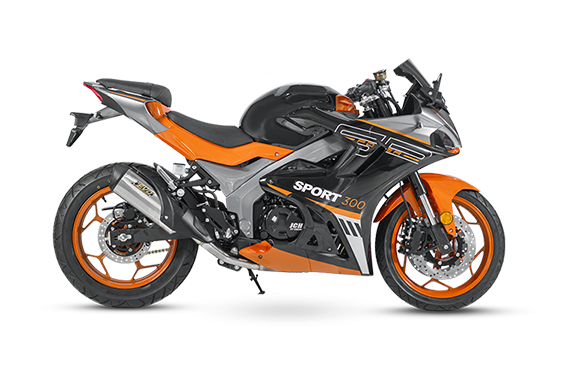 Moto Pistera SPORT 300 color naranja