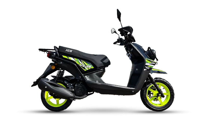 Moto Scooter T-28 JCH de color verde con negro