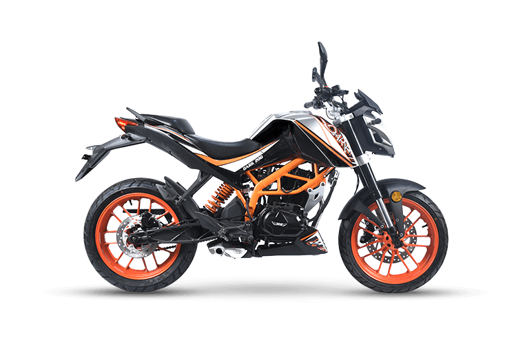 Moto pistera DARK 200 de color gris