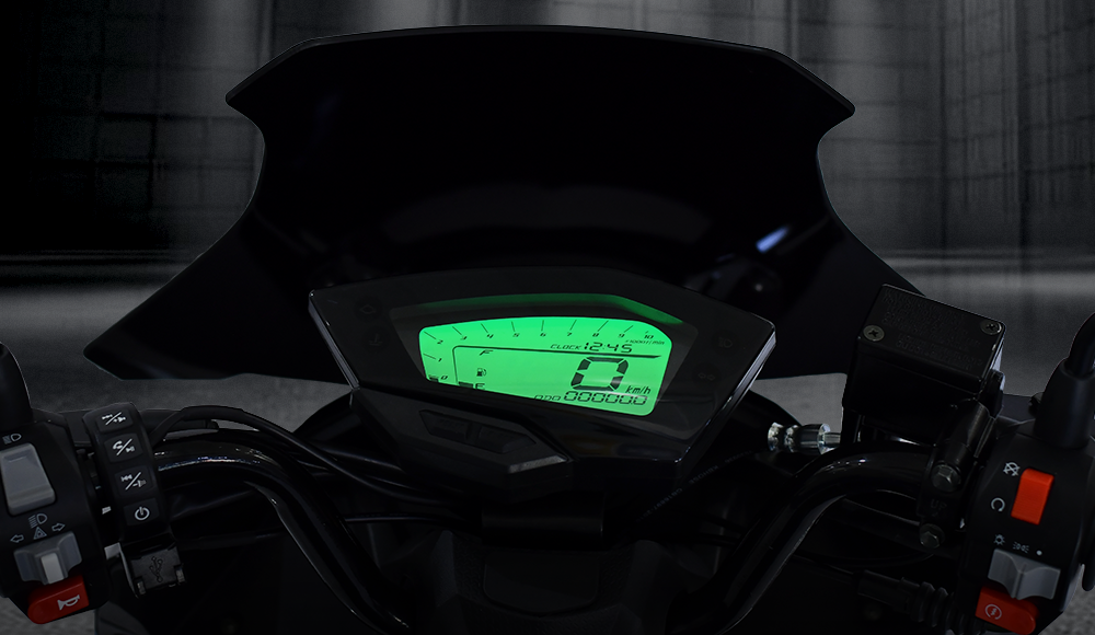 Botones y comando de la Moto scooter Kallpa 150