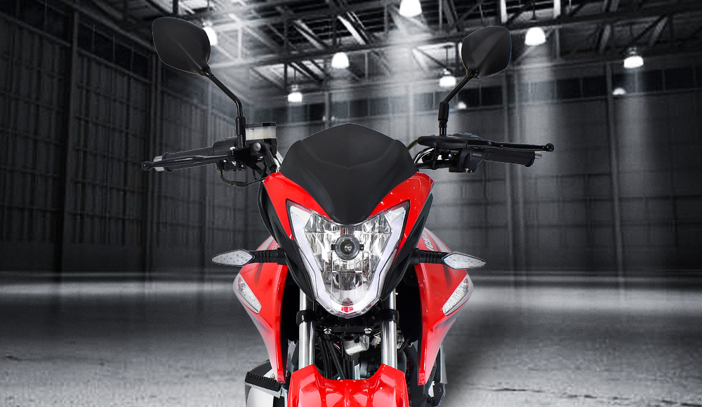 La Moto utilitaria KINGFOX 150 tiene una mascara delantera deportiva