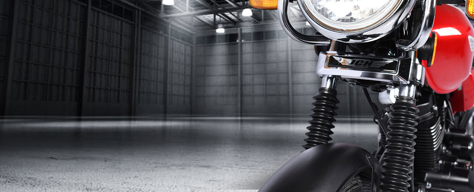 Parte delantera de la Moto utilitaria CG 150