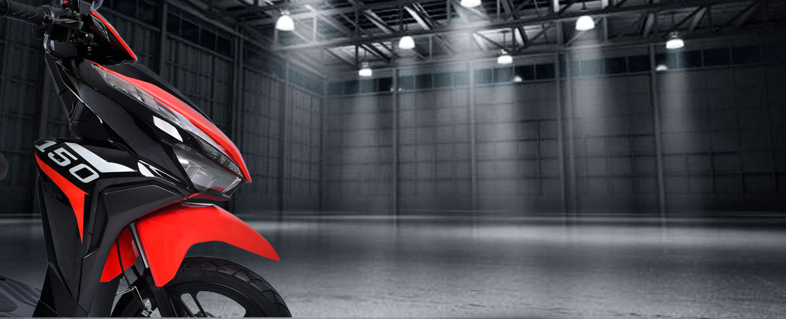 Parte delantera de la Moto scooter INFINITY 150