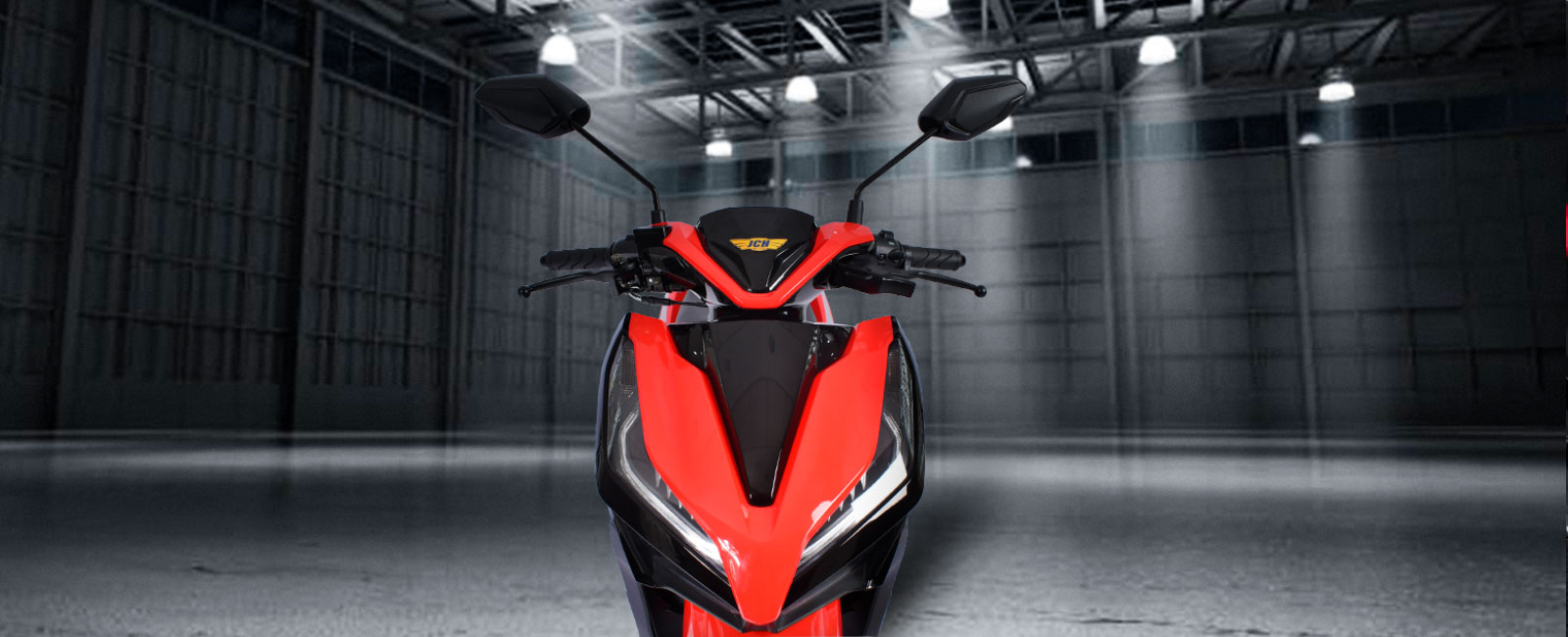 Parte frontal de la Moto scooter INFINITY 150