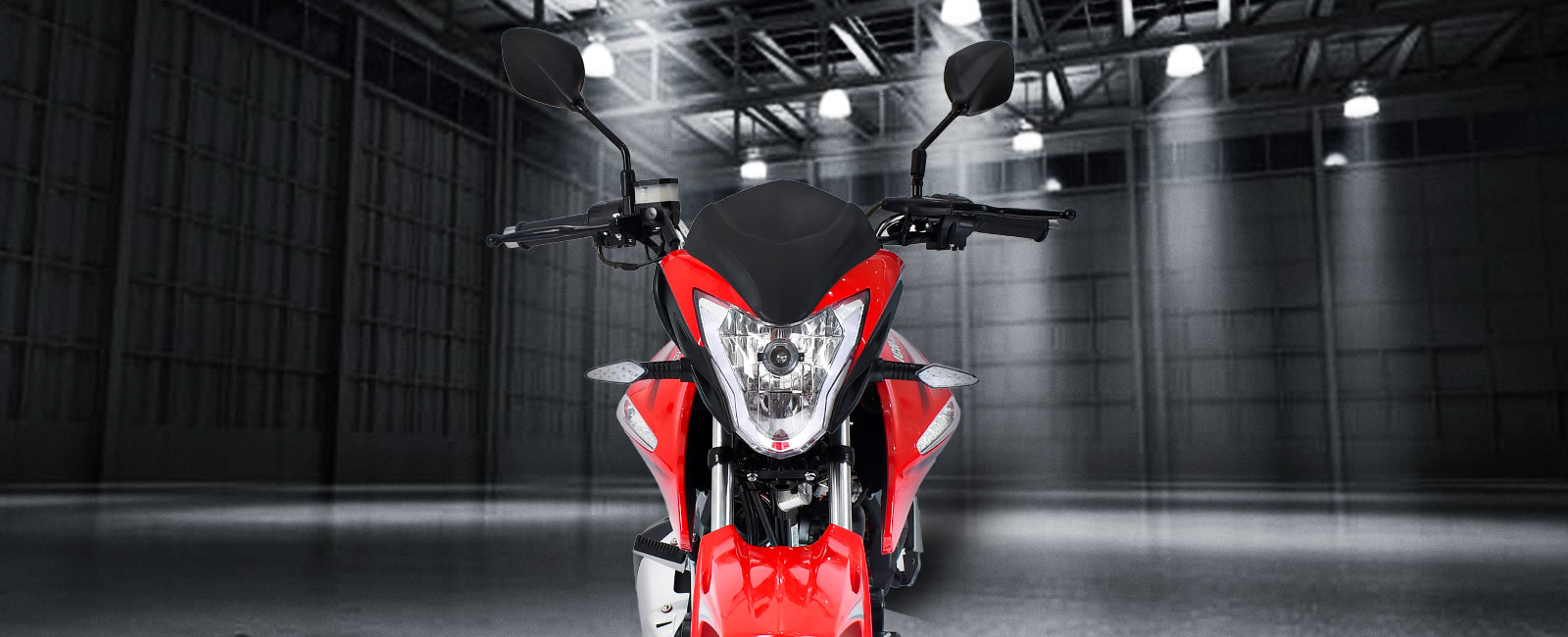 Parte delantera de la Moto utilitaria KINGFOX 150