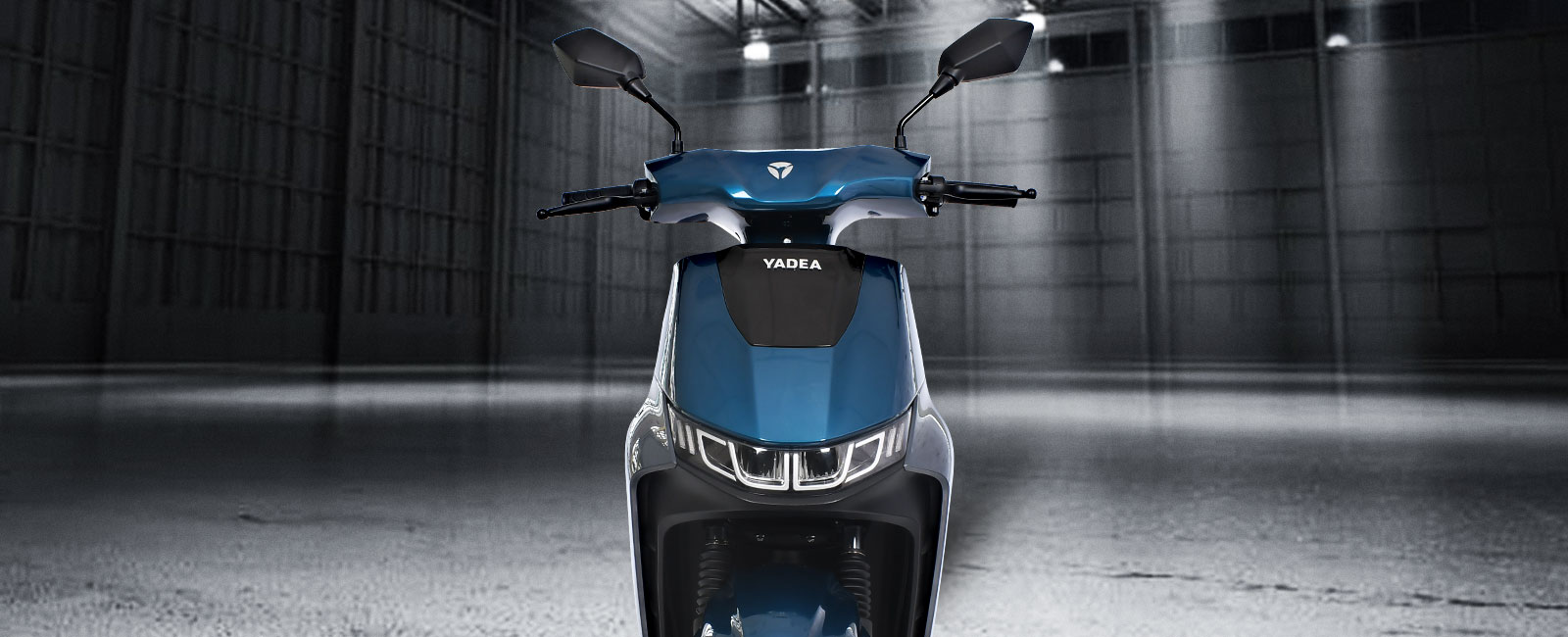 Parte frontal de la Moto electrica T9