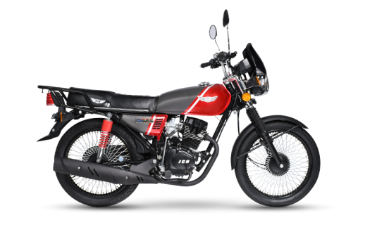 Moto utilitaria CG 150 de color rojo