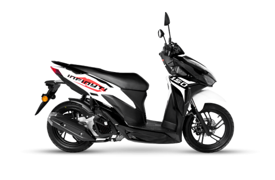 Moto scooter INFINITY 150 de color blanco