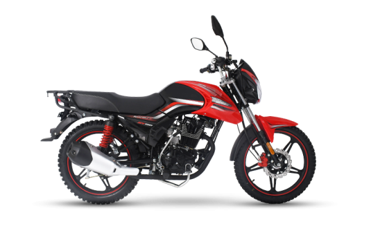 Moto utilitaria KINGFOX 150 de color rojo