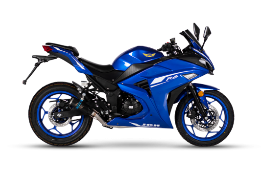 Moto pistera R6 250 azul