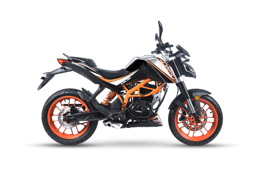 Moto pistera DARK 200 de color gris